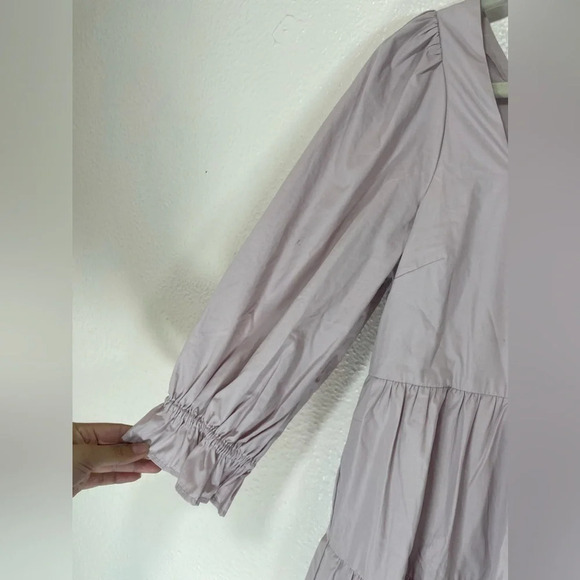 Madewell Lilac Purple Poplin Lizzie Babydoll Square Neck Mini Dress Women’s 0 - Picture 5 of 16